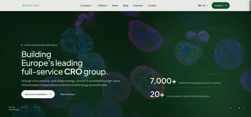 Site Oxurion (oxurion.com)